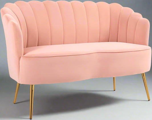 Joda Pink Velvet Love Seat