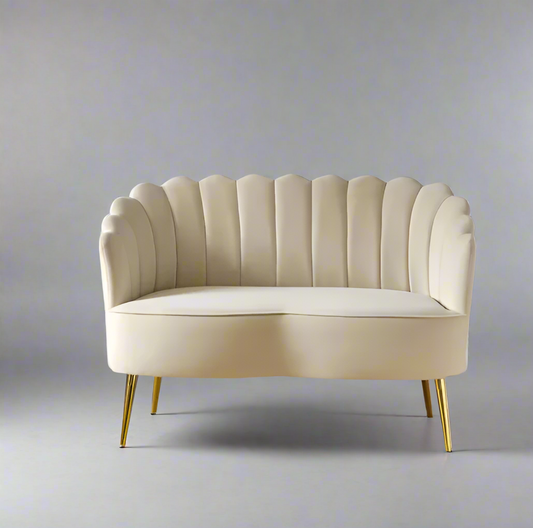 Joda Tan Velvet Love Seat